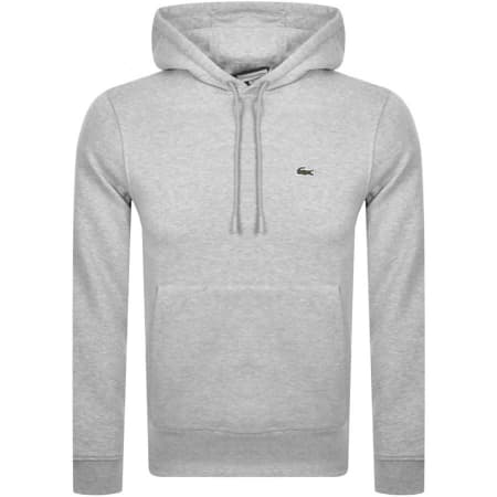 Lacoste Logo Pullover Hoodie Grey | Mainline Menswear us
